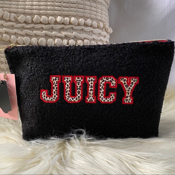 Juicy Couture Handbags - Juicy Couture Black Sherpa Makeup Bag
